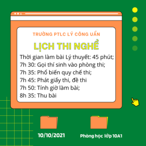 KẾ HOẠCH THI NGHỀ PHỔ THÔNG NĂM 2021